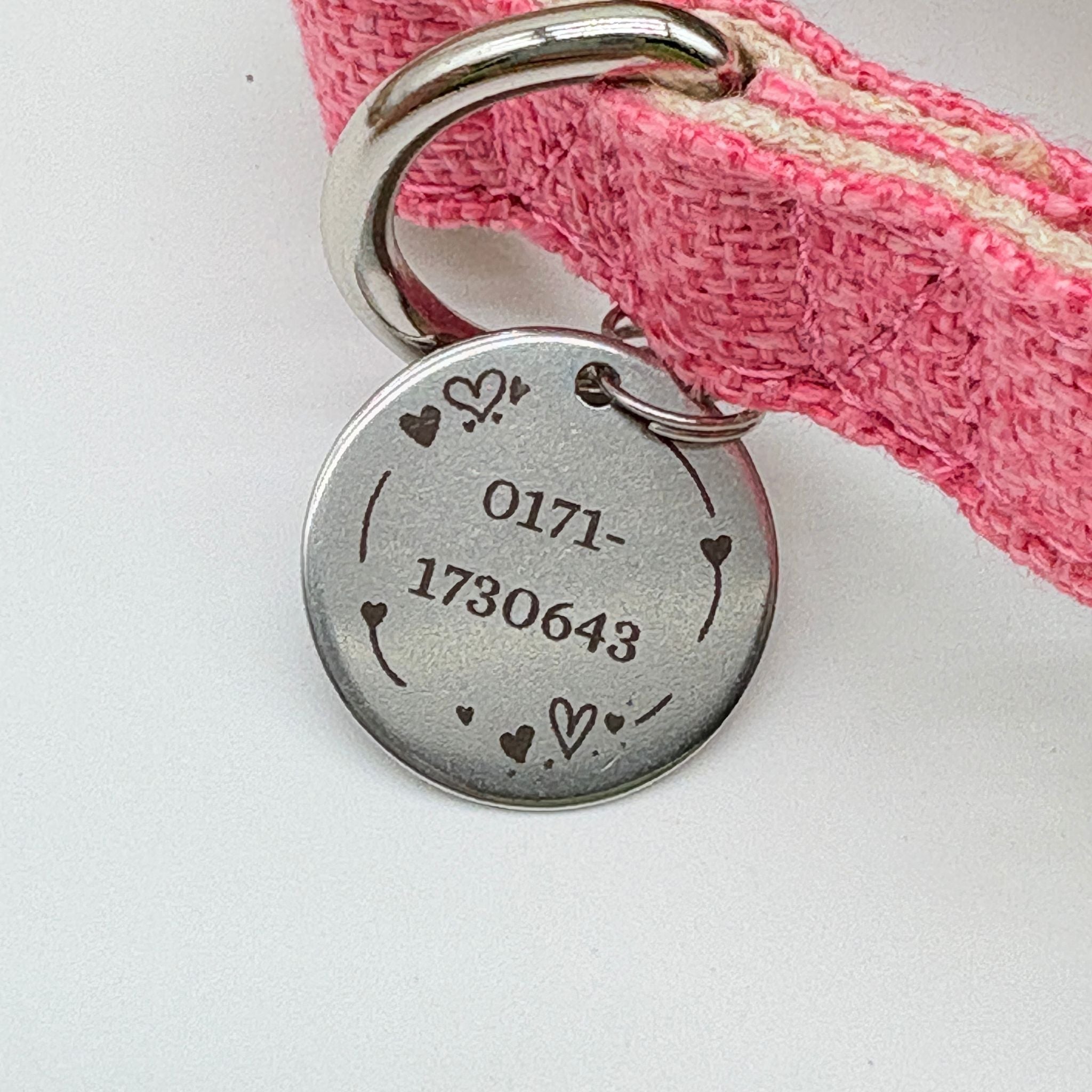 Hundehalsband-Set "Hempy" - Halsband + Leine + gravierte Hundemarke - TierVita