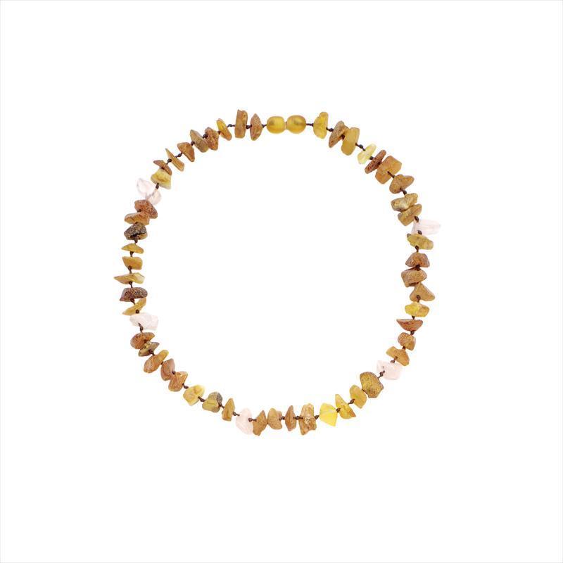 Hunde Bernsteinkette Rosenquarz - TierVita