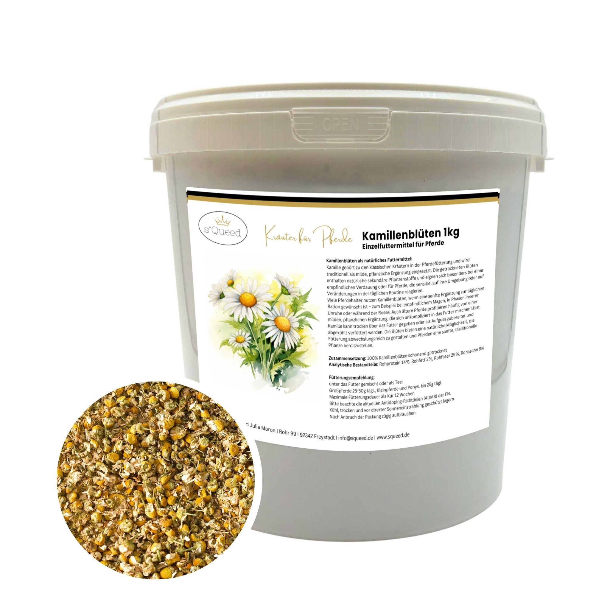 Kamille Pferd 1kg ganze Blüte - TierVita
