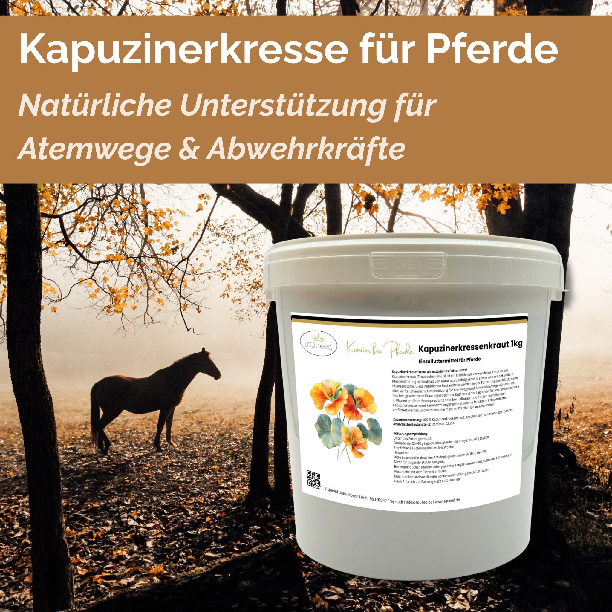 Kapuzinerkresse Pferd 1kg - TierVita