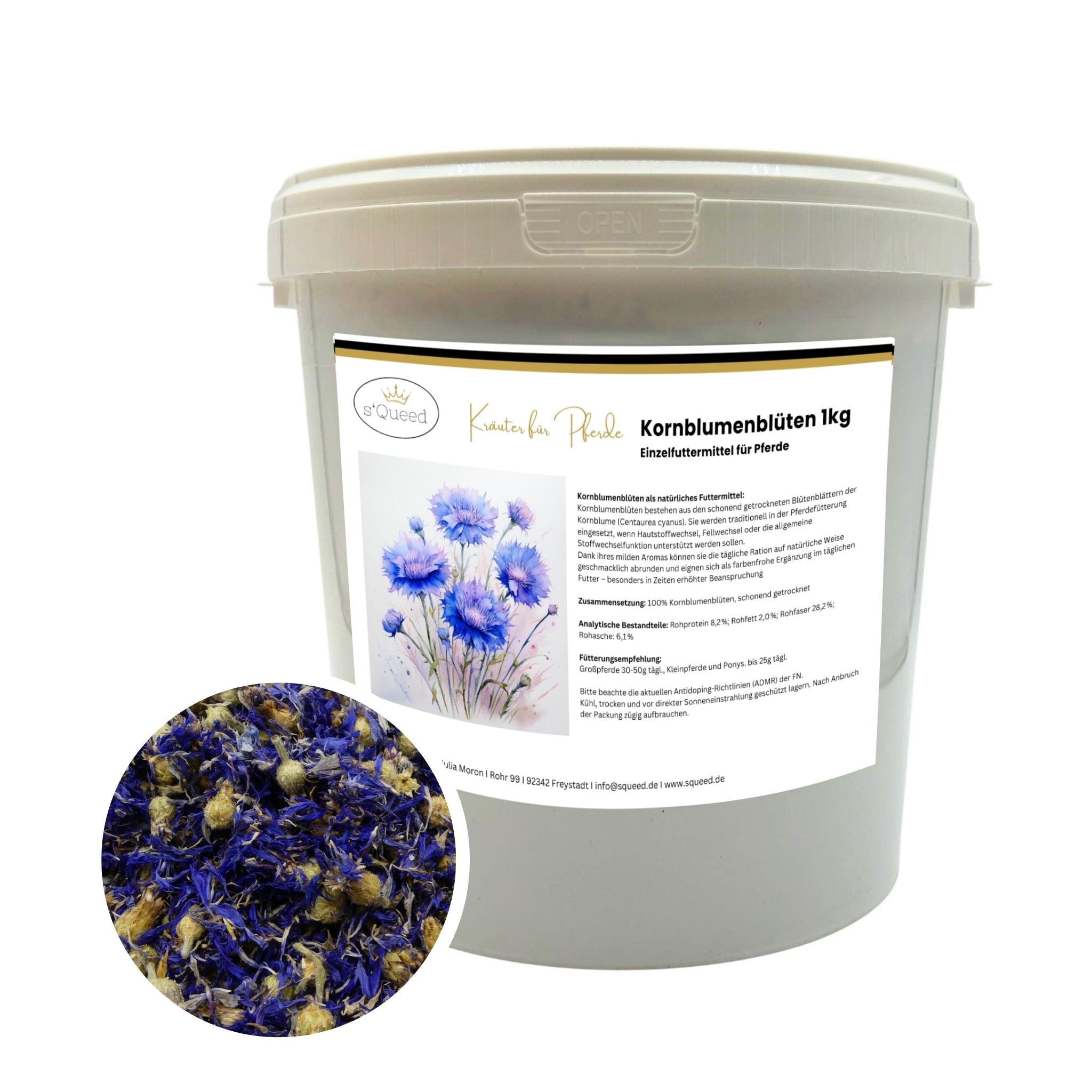 Kornblume Pferd 1kg - TierVita