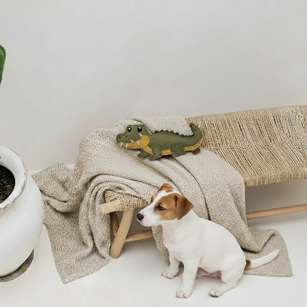 BUDDY. Hundespielzeug aus Leder "Krokodil" - TierVita