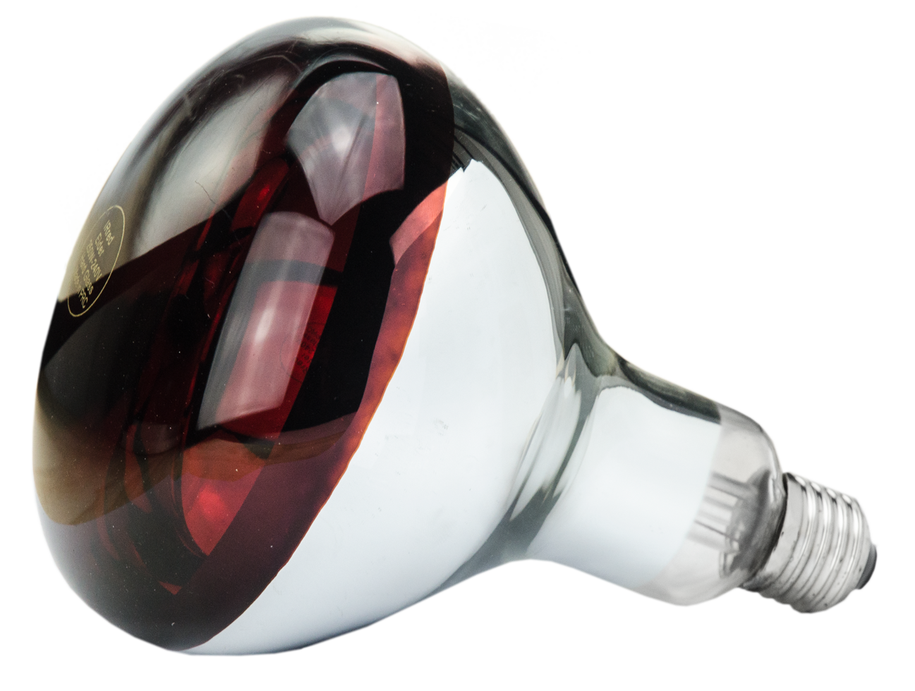 Hartglas Lampe 250 W - Rot