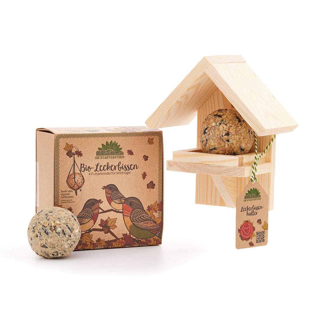 Leckerbissenhalter mit 4 BIO-Futterknödeln - TierVita