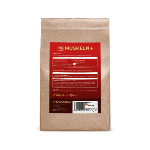Pferdegold® Muskeln+ 2.0 – Muskelaufbau-Ergänzung für Pferde mit pflanzlichen Proteinen