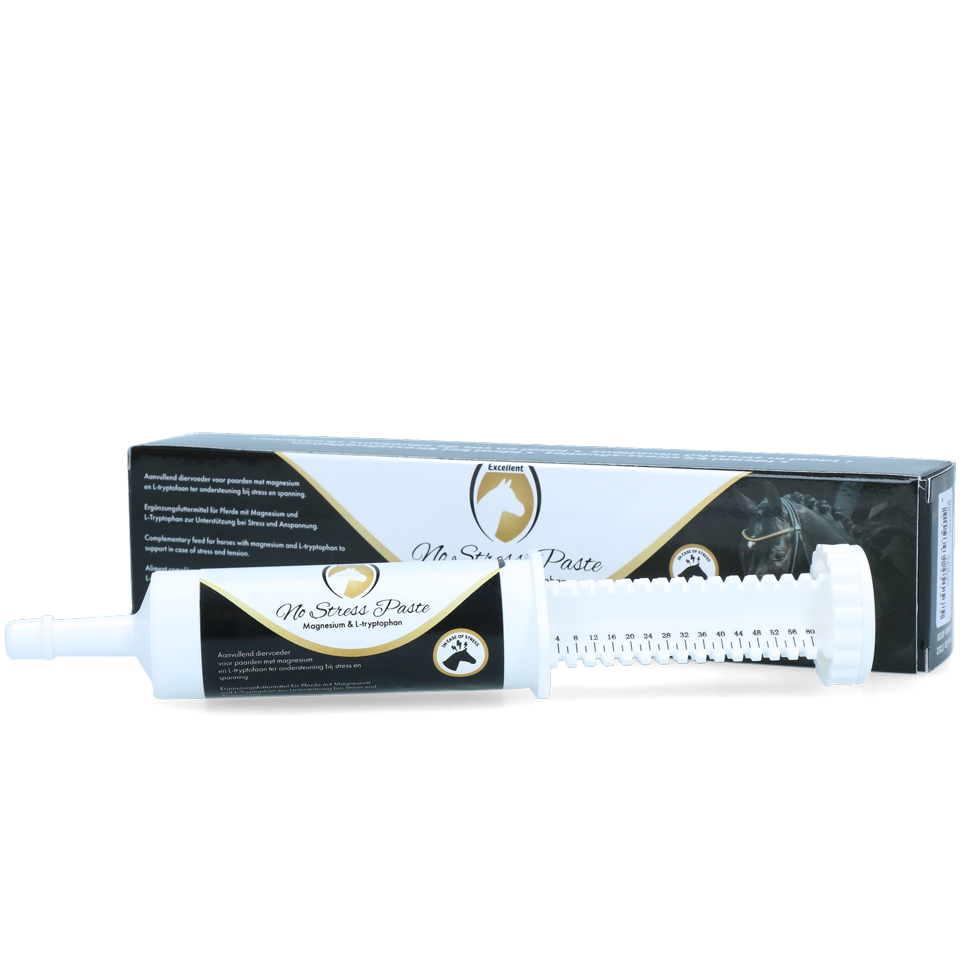 Excellent Horse No Stress Paste – Beruhigungspaste für Pferde mit L-Tryptophan & Magnesium, 60 ml