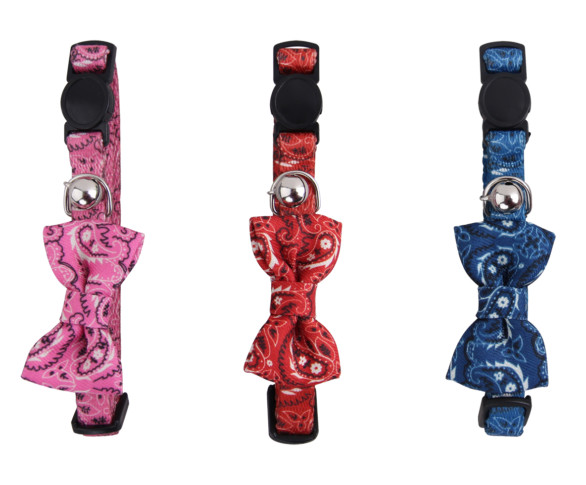 Pawise Cat Collar With Bowknot Blau