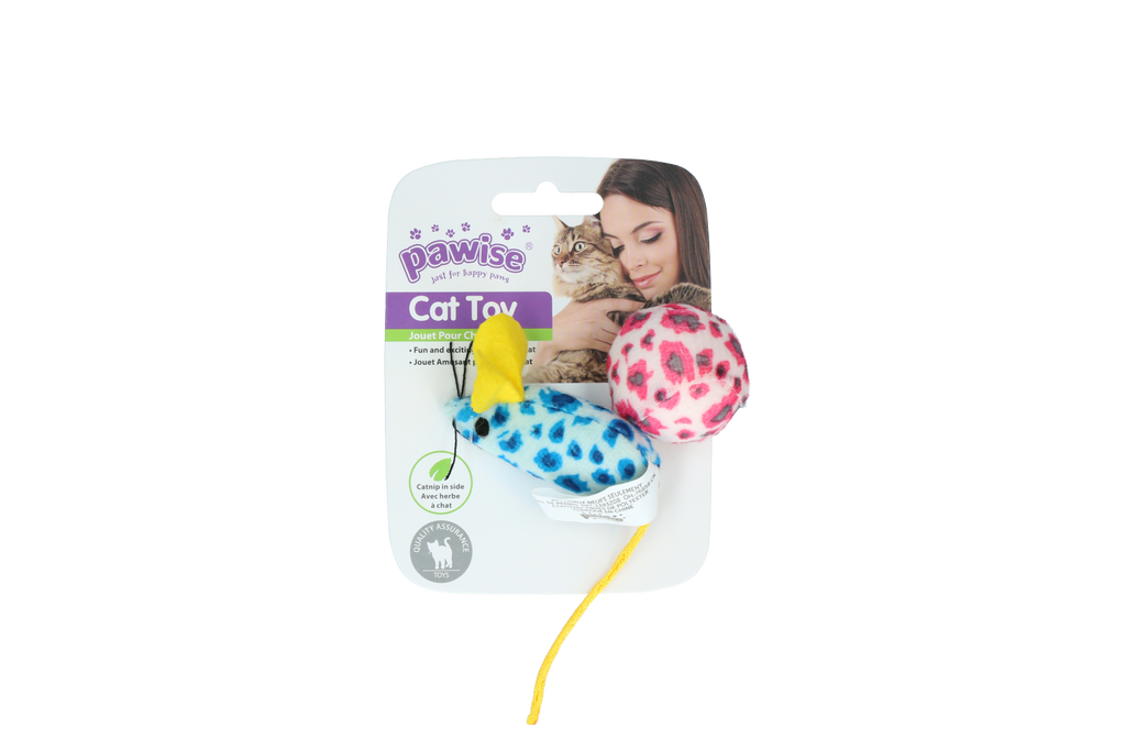 Pawise Cat Toy - Mice & Ball