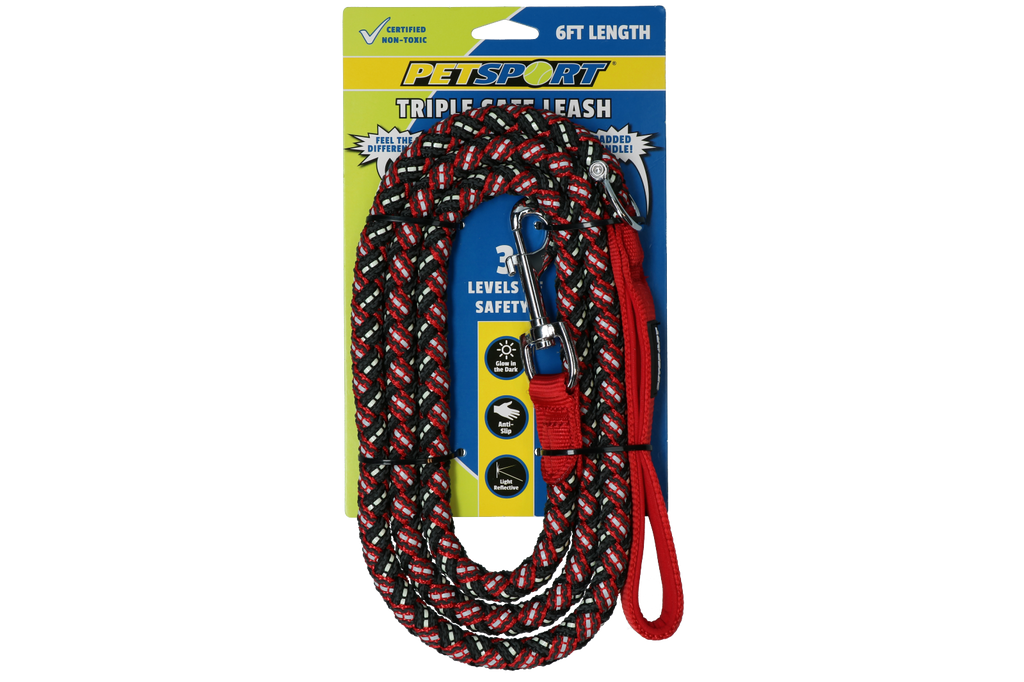 Petsport Triple Safe Leash Rot 1,8 m