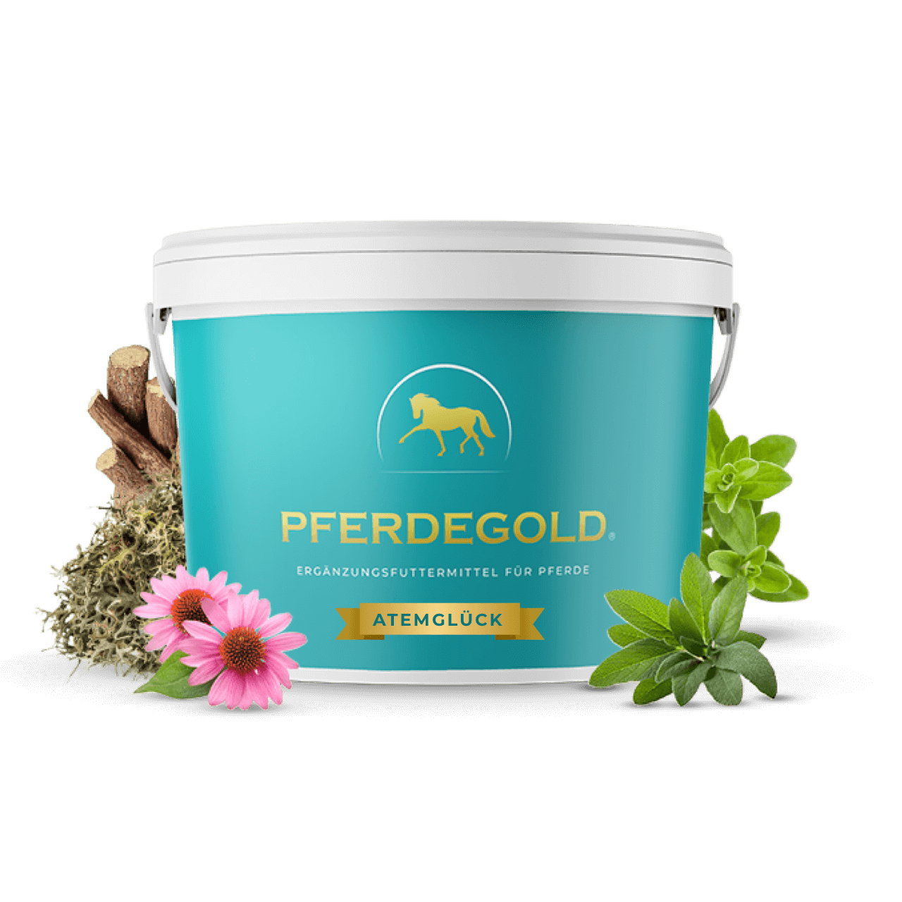 Pferdegold® Atemglück – Ergänzungsfutter für gesunde Atemwege beim Pferd