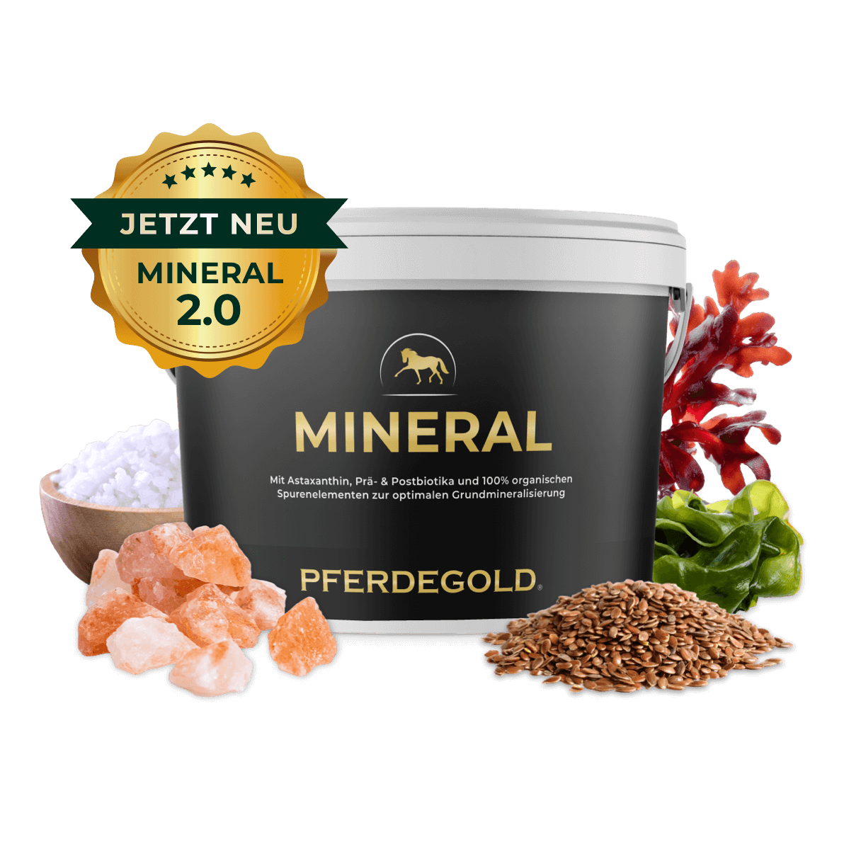Pferdegold® Mineral 2.0 – Mineralfutter für Pferde mit Spurenelementen & Omega 3