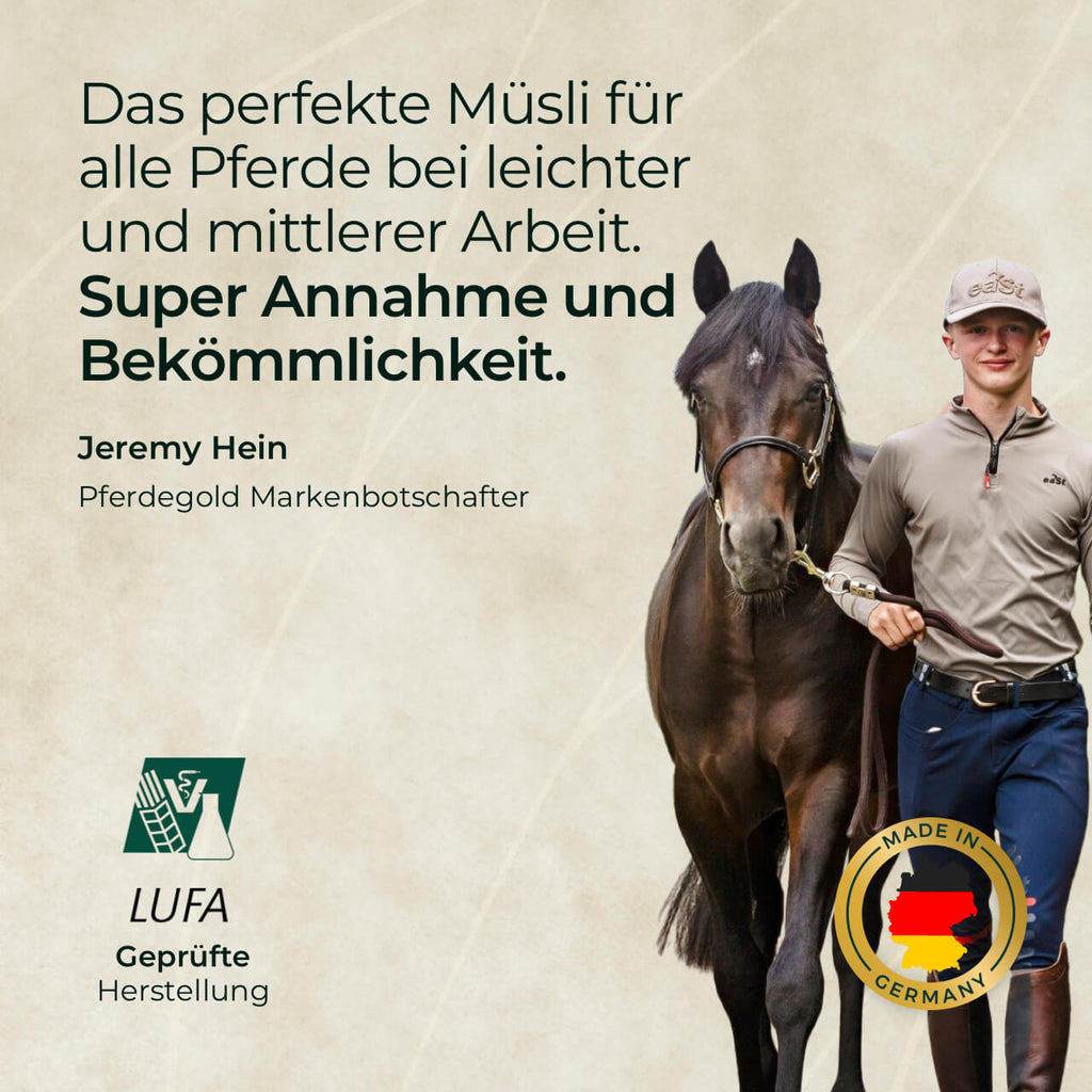 Pferdegold® Goldmüsli® Natur Pur – Getreidefreies Müsli für Pferde jeden Alters