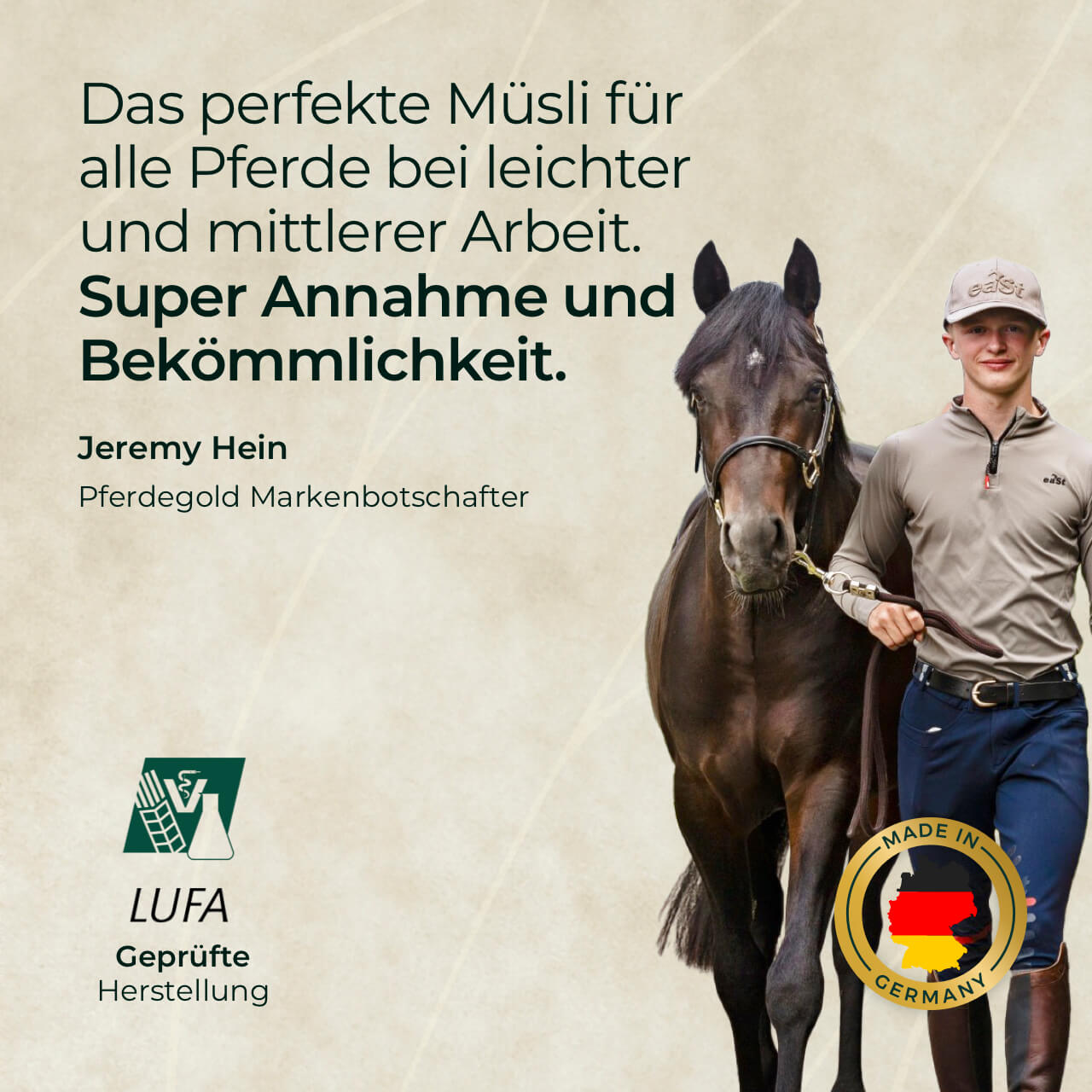 Pferdegold® Goldmüsli® Sport Getreidefrei – Pferdefutter für sportliche Pferde