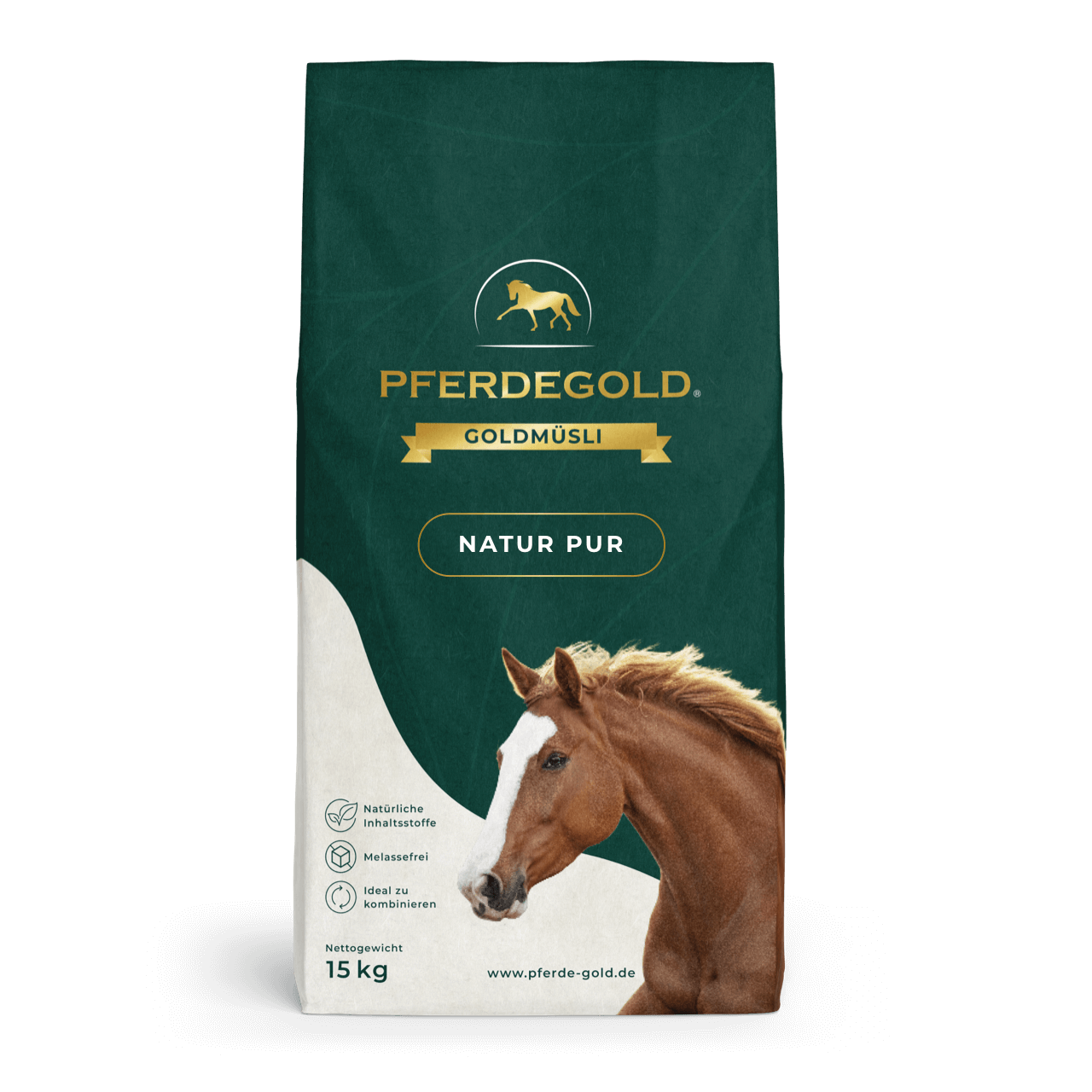 Pferdegold® Goldmüsli® Natur Pur – Getreidefreies Müsli für Pferde jeden Alters