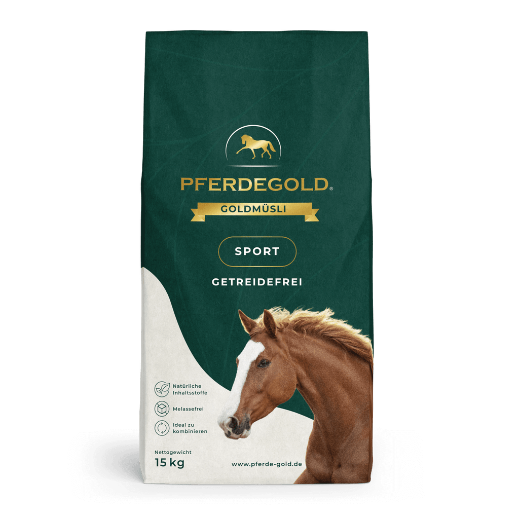 Pferdegold® Goldmüsli® Sport Getreidefrei – Pferdefutter für sportliche Pferde