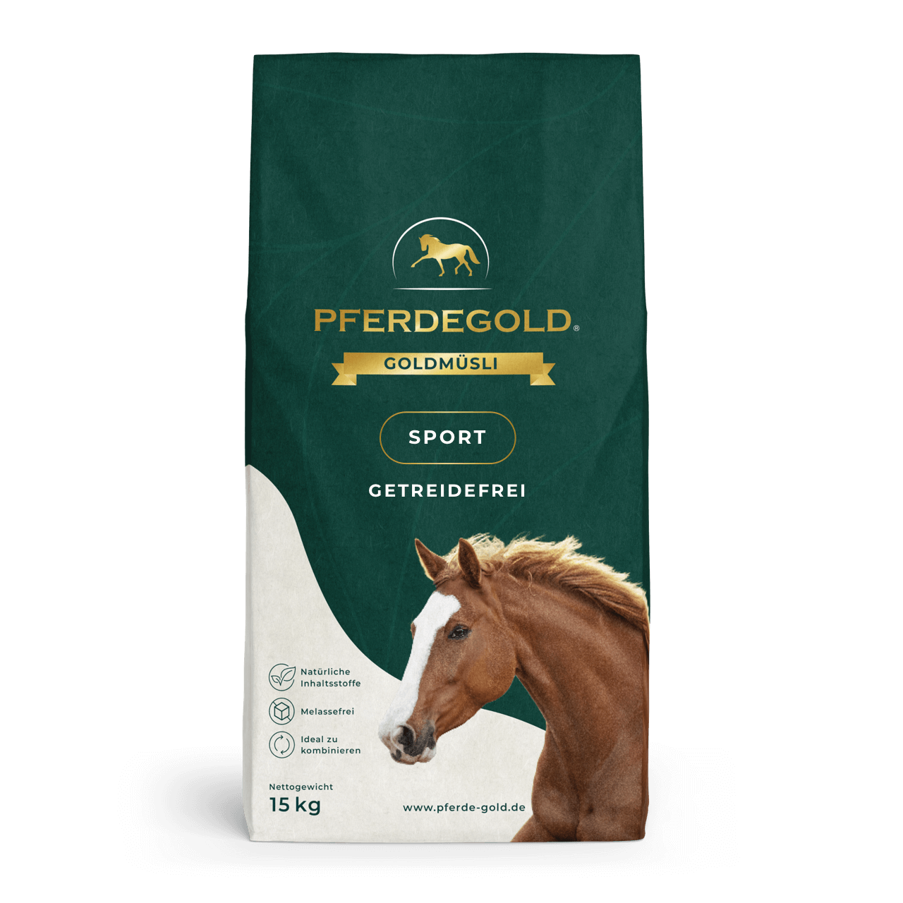 Pferdegold® Goldmüsli® Sport Getreidefrei – Pferdefutter für sportliche Pferde