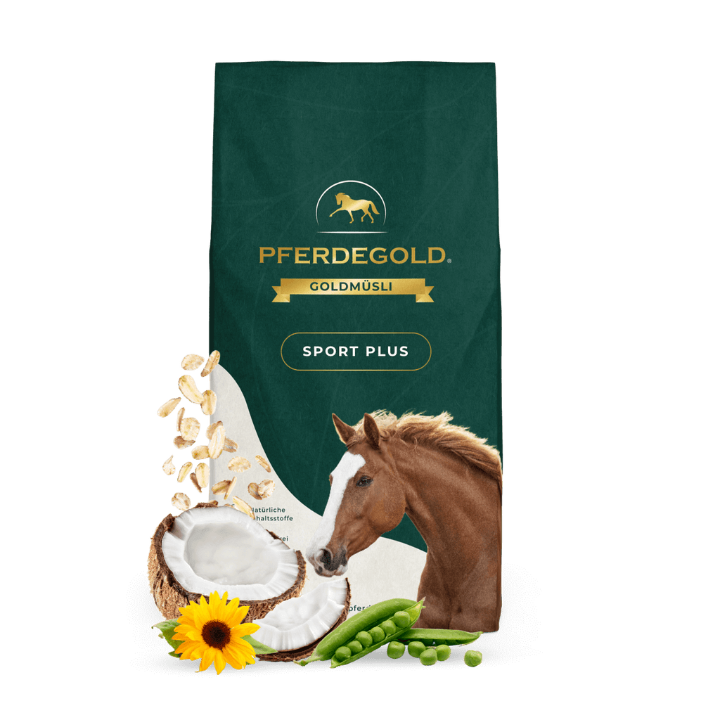 Pferdegold® Goldmüsli® Sport Plus – Pferdemüsli für sportlich aktive Pferde