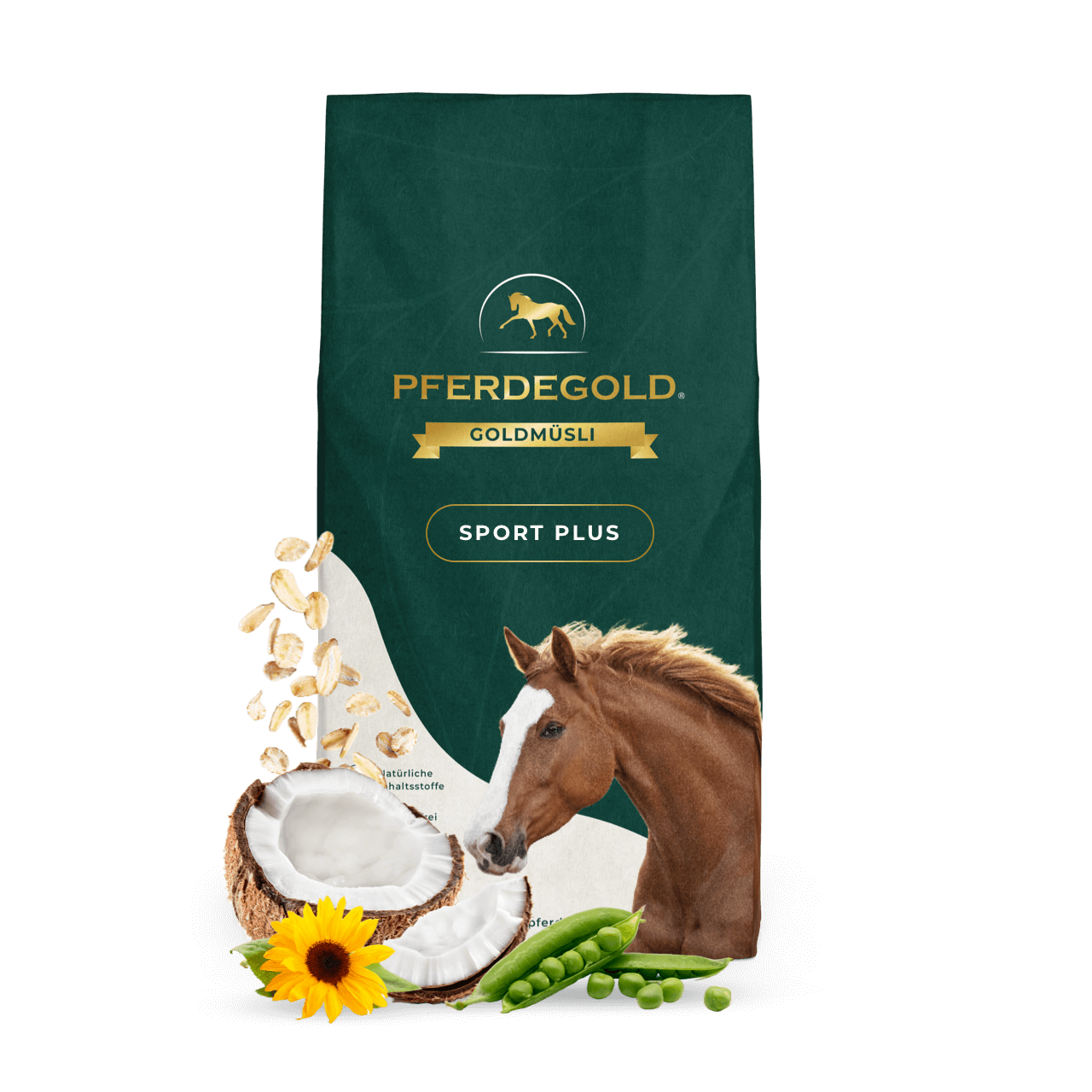 Pferdegold® Goldmüsli® Sport Plus – Pferdemüsli für sportlich aktive Pferde