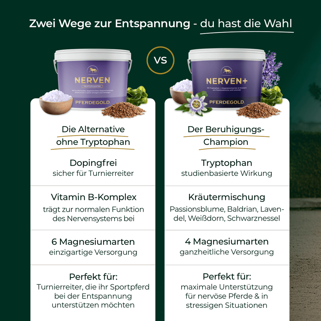 Pferdegold® Nerven 2.0 – Magnesium-Ergänzungsfutter für Pferde