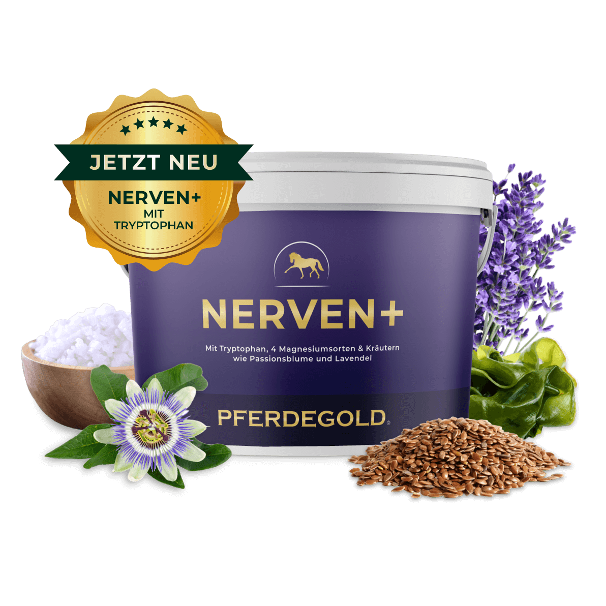 Pferdegold® Nerven+ mit Tryptophan – Ergänzung für nervöse Pferde