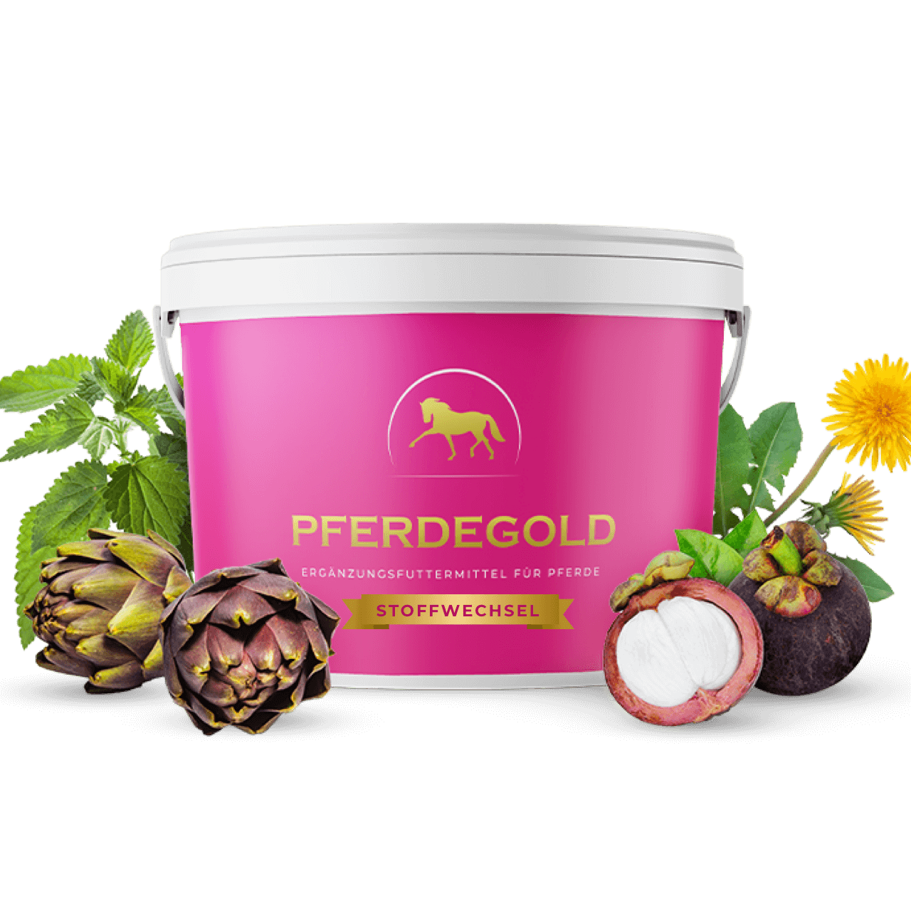 Pferdegold® Stoffwechsel – Ergänzungsfutter für Pferde mit Magnesium & Kräutern