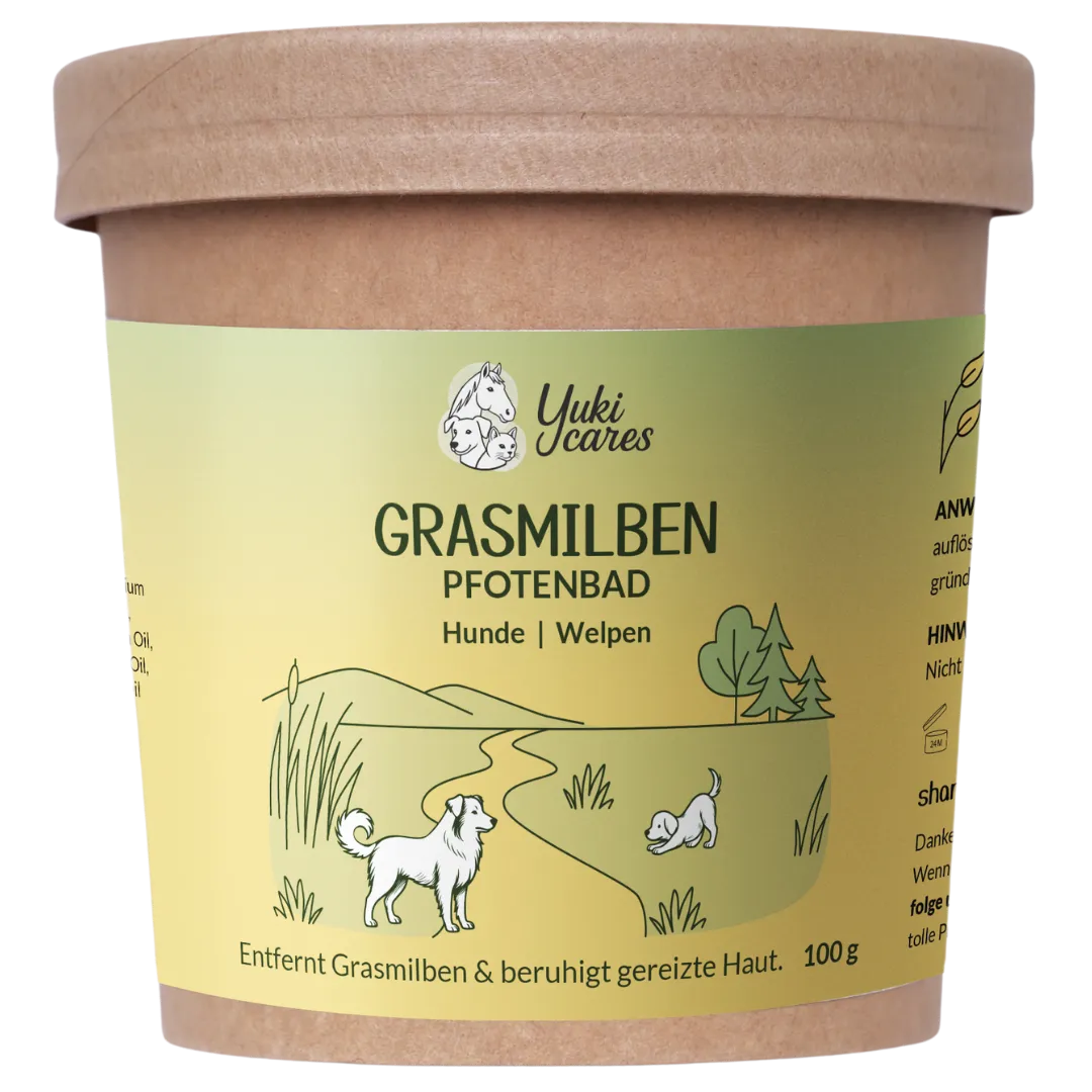 Pfotenbad Grasmilben