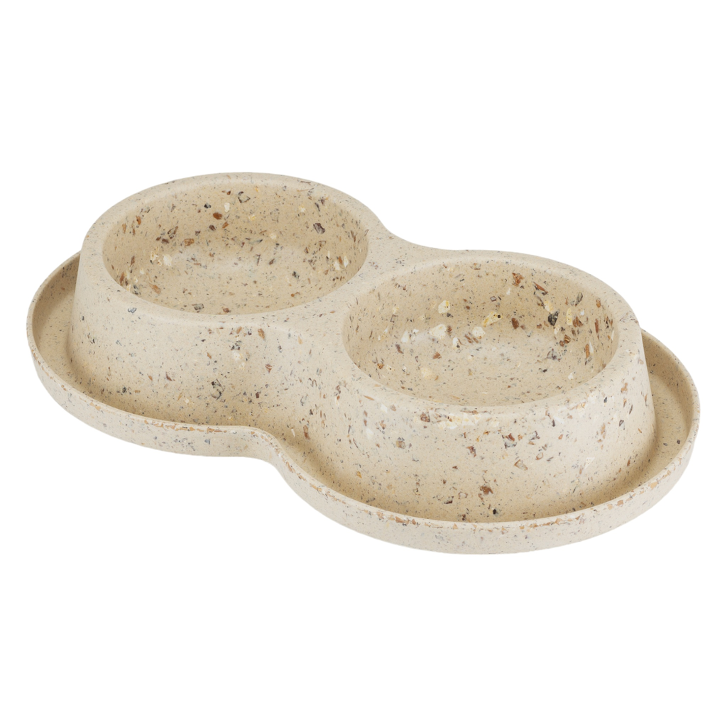 Nachhaltiger Biokunststoff Doppelfressnapf aus Bambus und Kaffeebohnen - TierVita