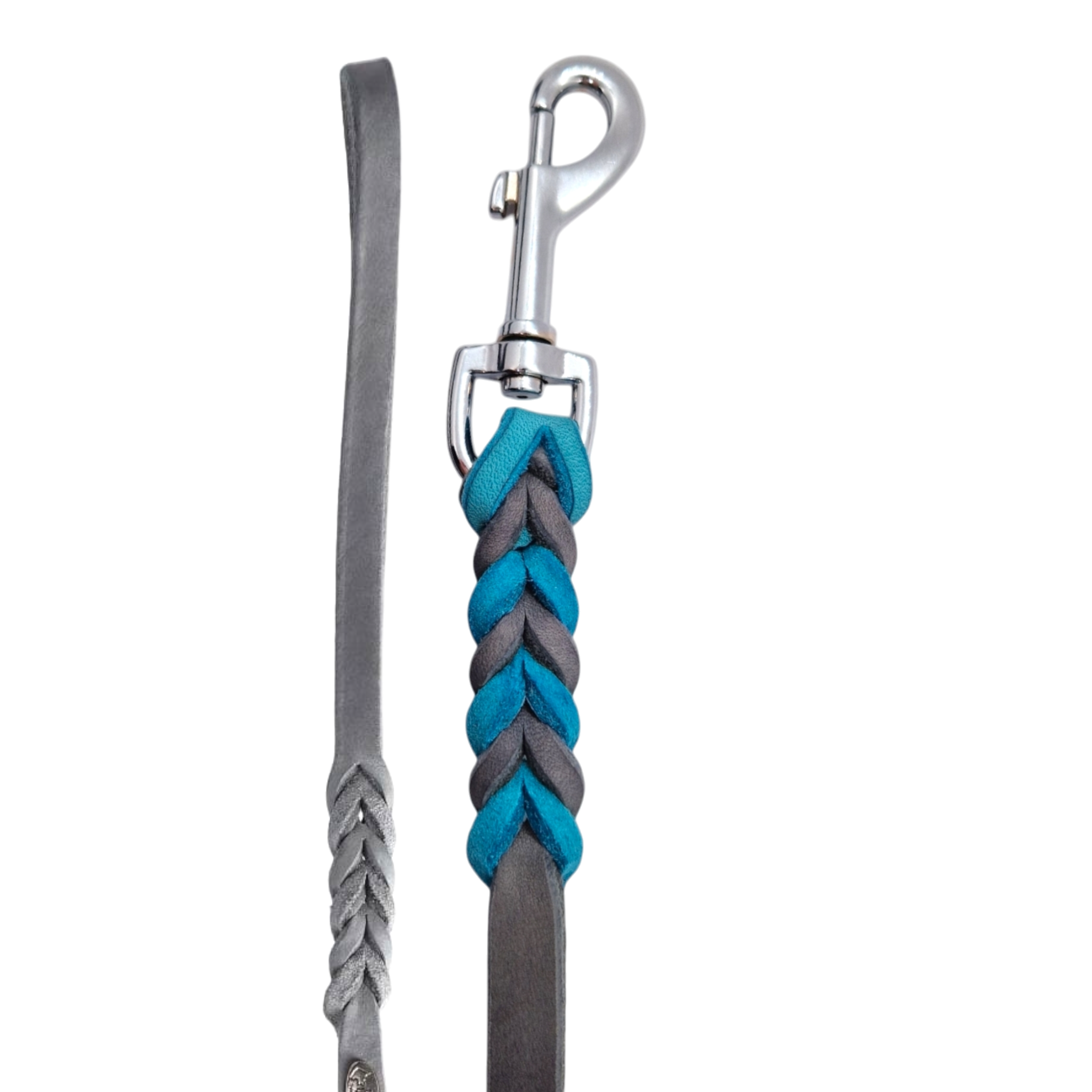 Hundeleine Soft Leder mit Handschlaufe und geflochtenen Element - TierVita