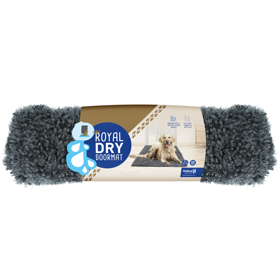 Royal Dry Mikrofaser-Fußmatte für Hunde L – 91 × 152 cm, Saugfähig & Antibakteriell