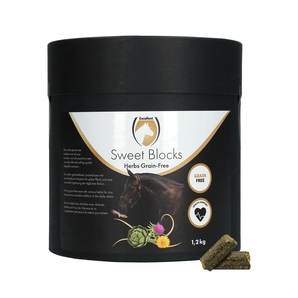 Excellent Horse Sweet Blocks Getreidefrei Kräuter – Pferdeleckerli 1,2 kg