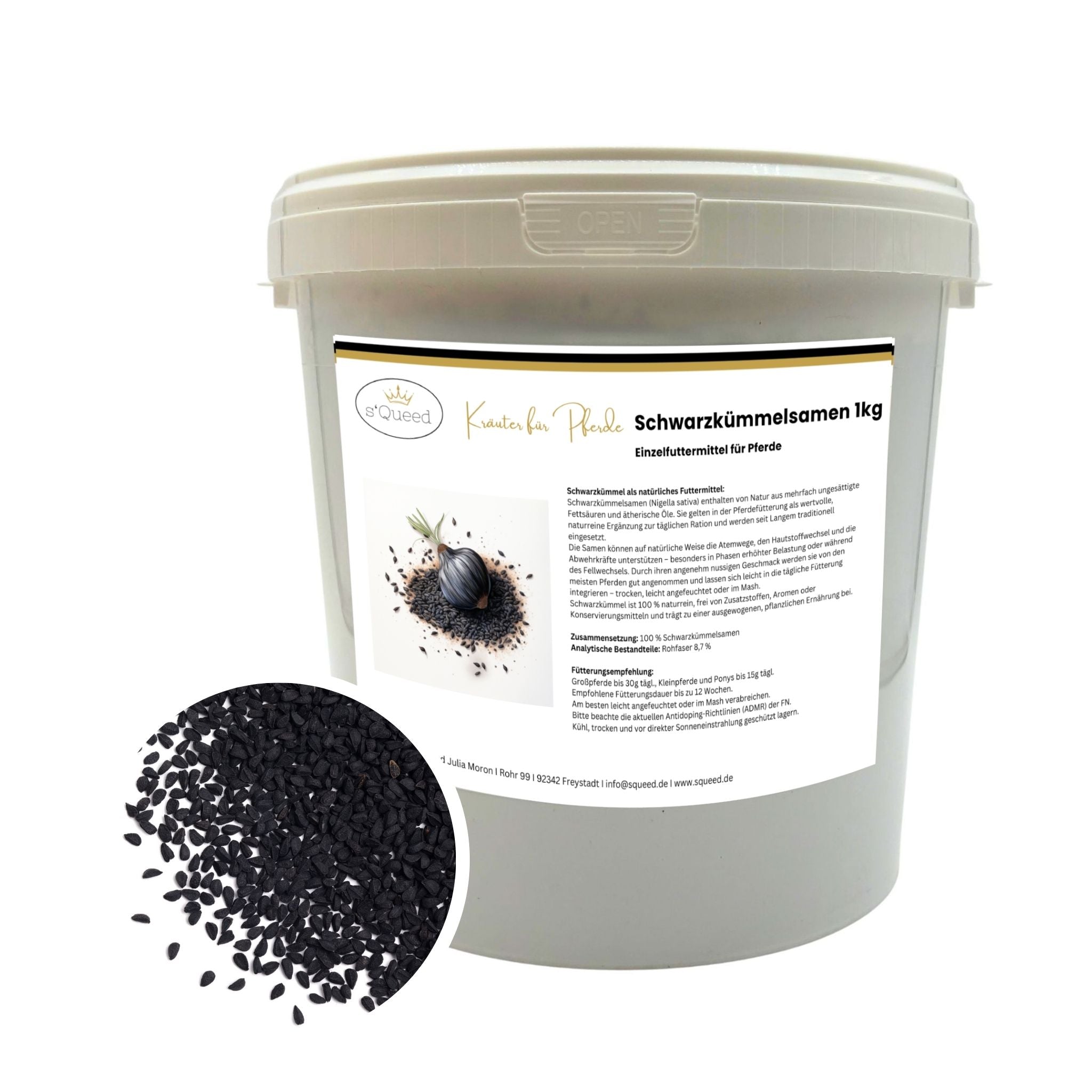 Schwarzkümmel Pferd 1kg - TierVita