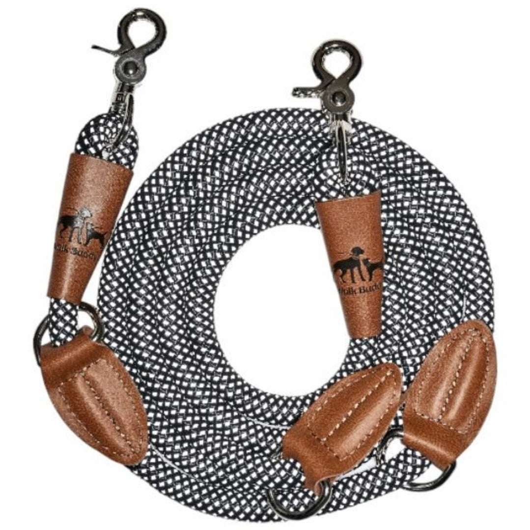 Reflektionsleine GLOW stark reflektierend längenverstellbar und vegan - TierVita