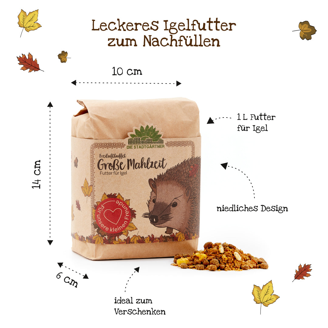 Große Mahlzeit – 1 L Igelfutter - TierVita