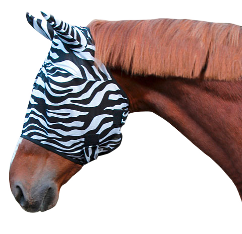 Fliegenschutzmaske Zebra Warmblutt Cob