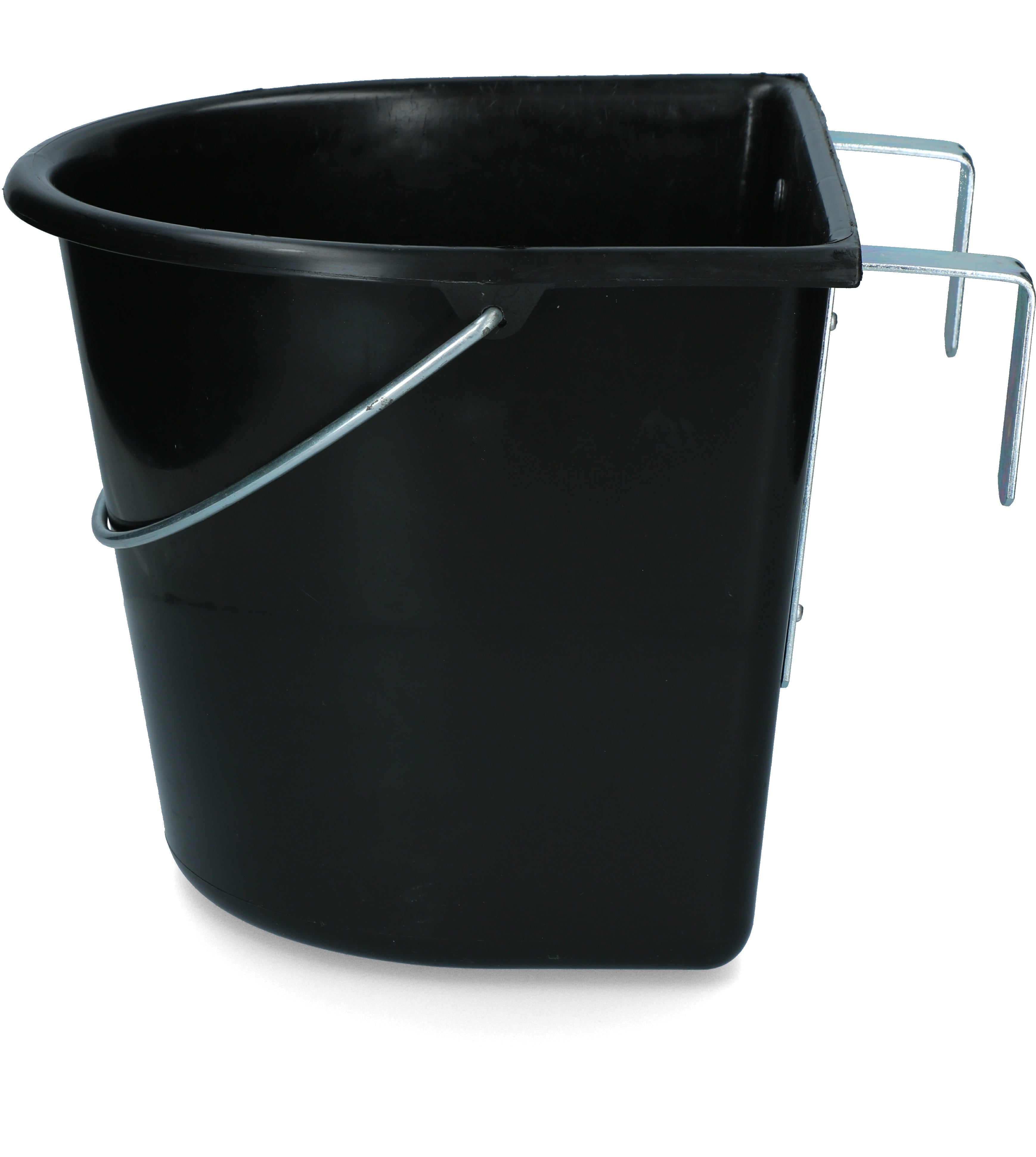 vPlast Futtertrog mit Haken und Griff 15 l Schwarz