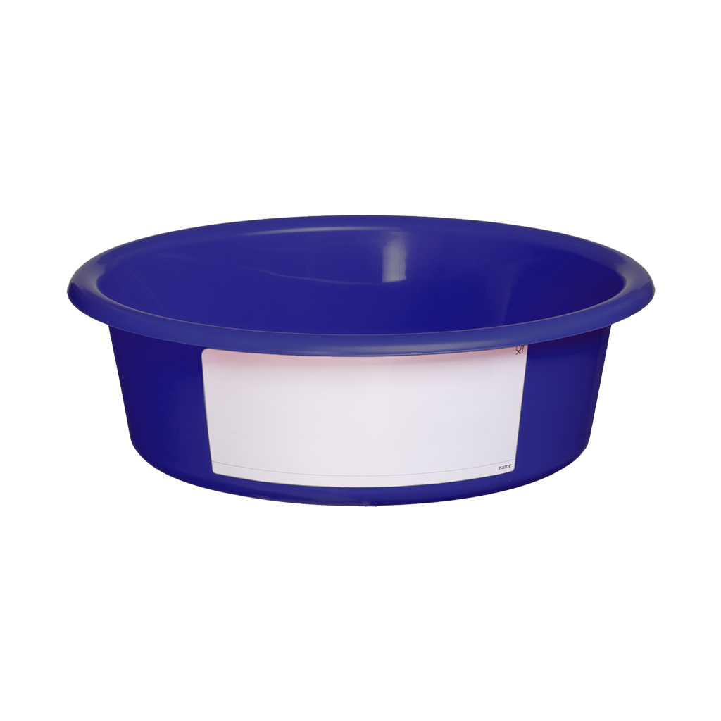 Futterschale 6 l Blau (mit weißem Label)