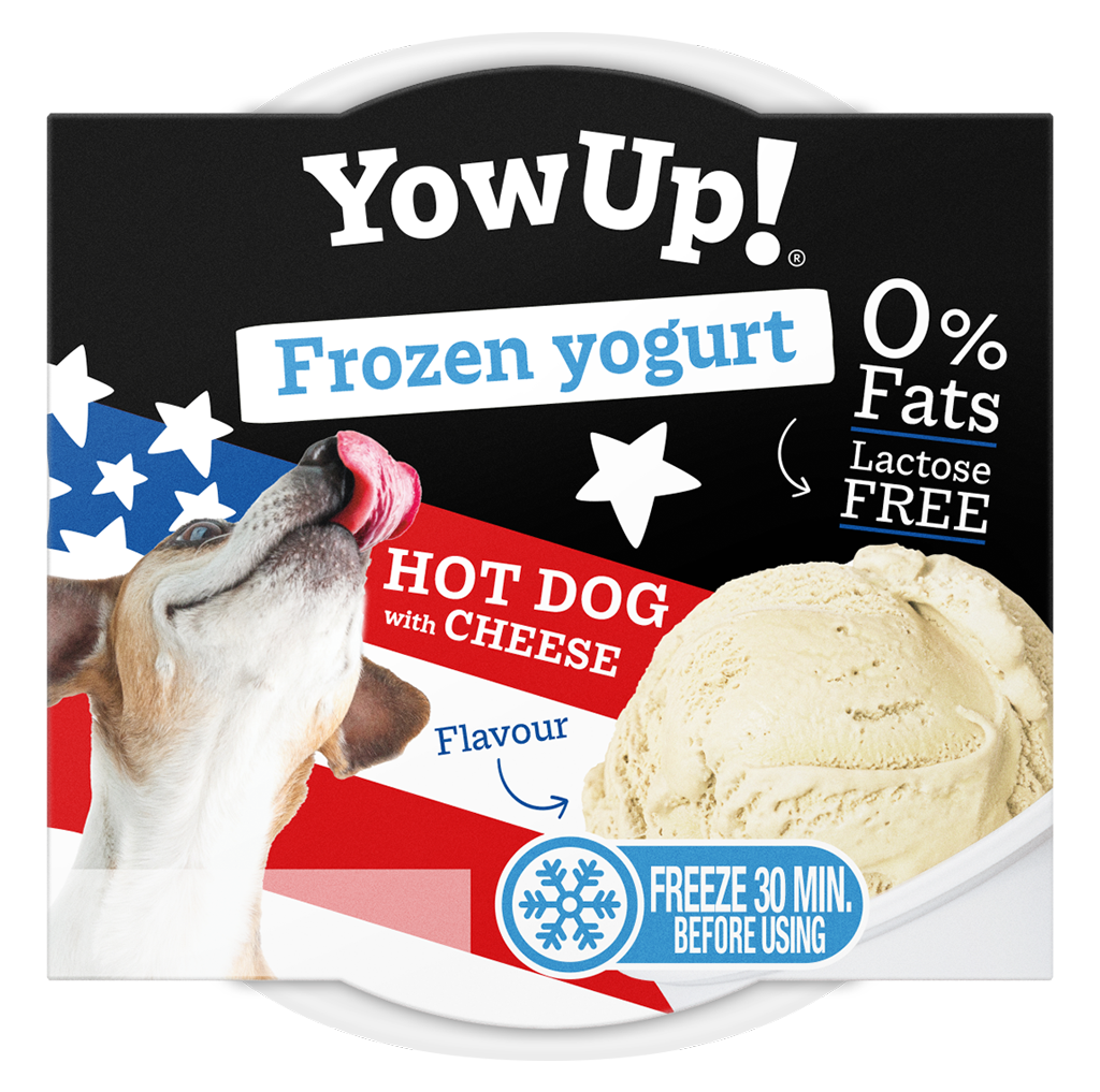 YowUp! Frozen Yoghurt Hund & Katze – Hot Dog mit Käse