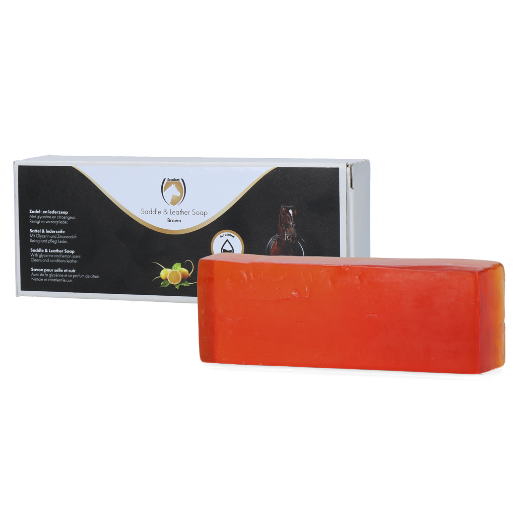 Sattelseife Excellent Riegel 330g Zitrone – Glyzerin-Lederreiniger für Sattel & Zaumzeug