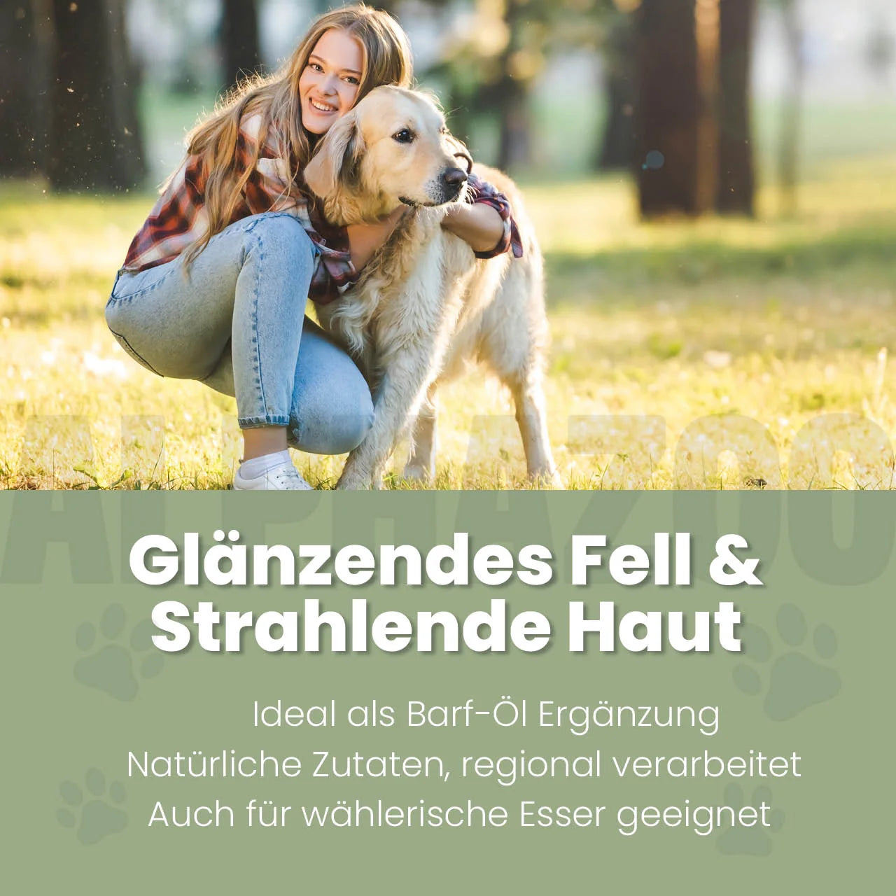 Alpha-Zegg Futteröl für Hunde – Lein, Schwarzkümmel & Mandel kaltgepresst