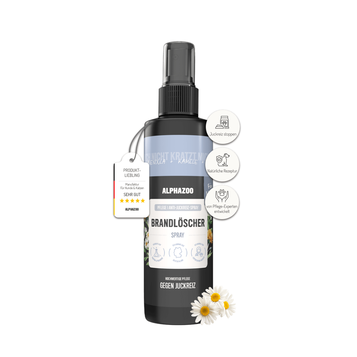 Brandlöscher Anti-Juckreiz Spray für Hunde – pflanzlich mit Kamille & Calendula