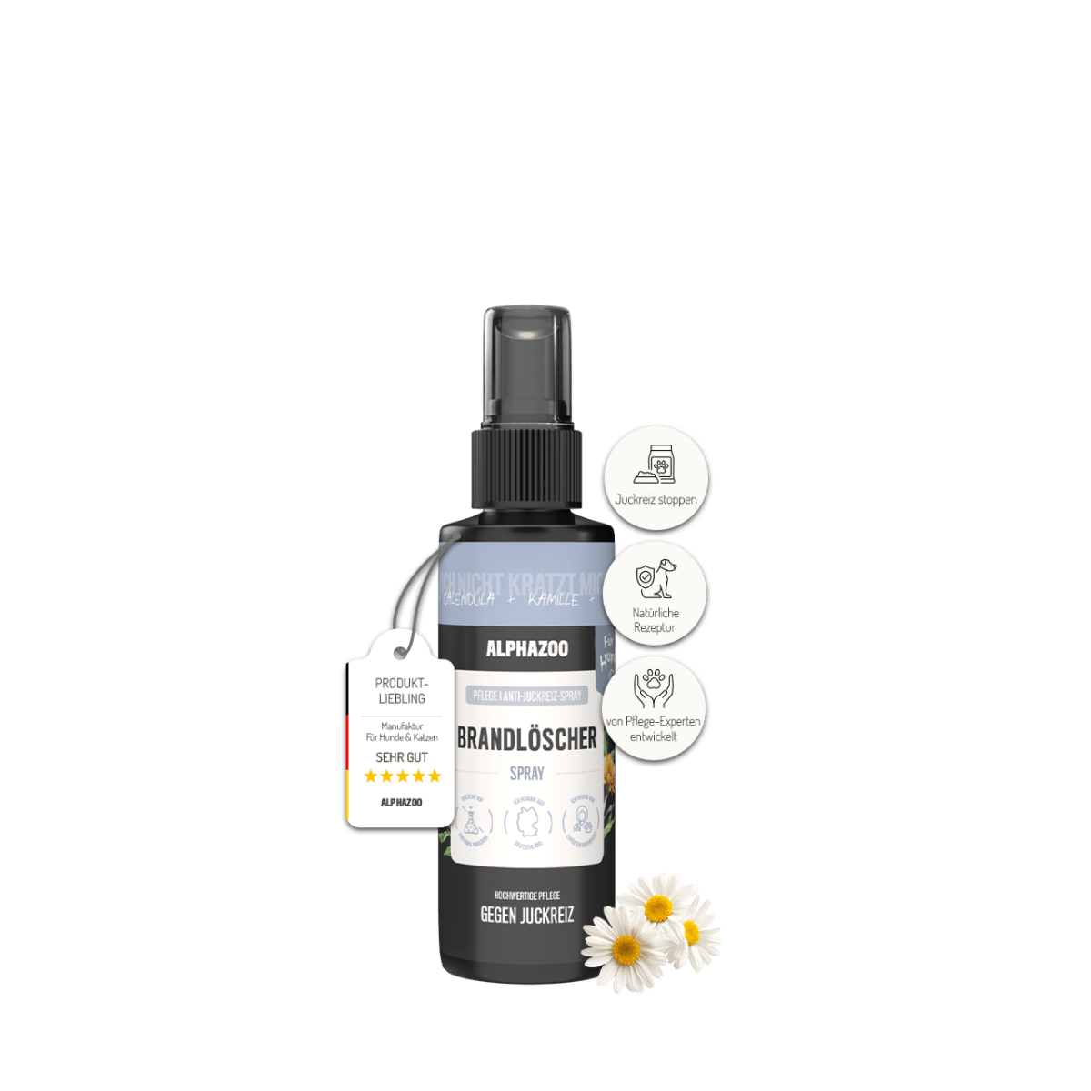 Brandlöscher Anti-Juckreiz Spray für Hunde – pflanzlich mit Kamille & Calendula