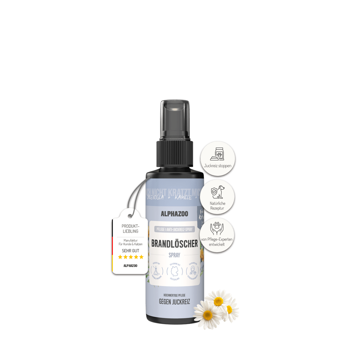 Brandlöscher Anti-Juckreiz Spray für Katzen – pflanzlich mit Kamille & Calendula