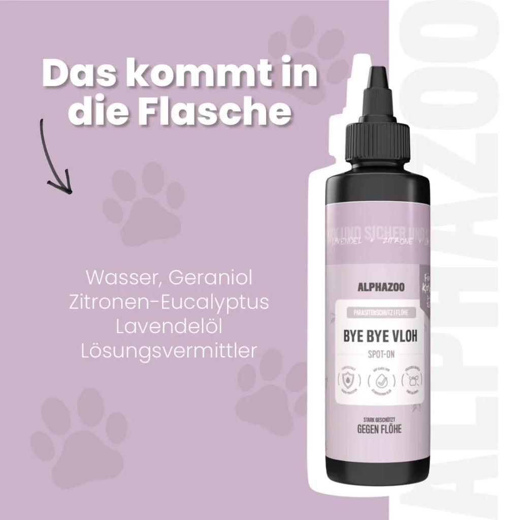 ByeByeVloh Spot-On für Katzen – pflanzlich mit Geraniol & Zitronen-Eukalyptus