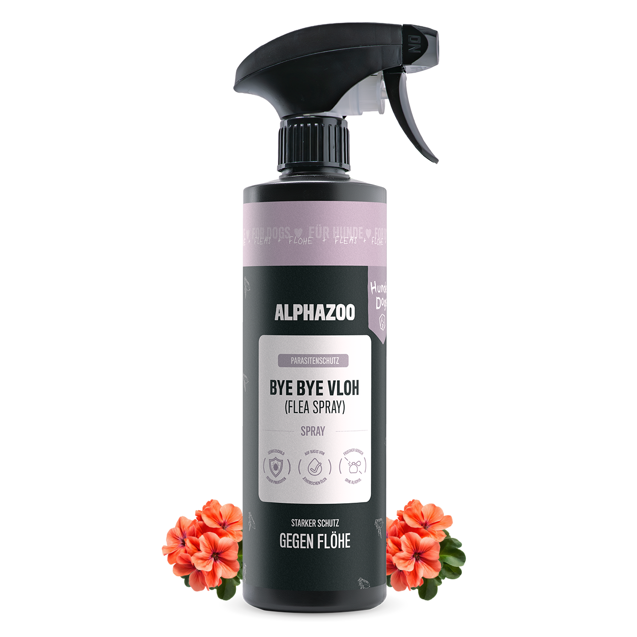 ByeByeVloh Flohspray für Hunde – pflanzlich mit Geraniol, Lavendel & Eukalyptus