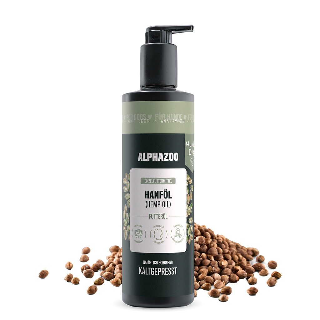 Hanföl für Hunde – kaltgepresst, optimales Omega-3/6-Verhältnis, 100ml & 250ml