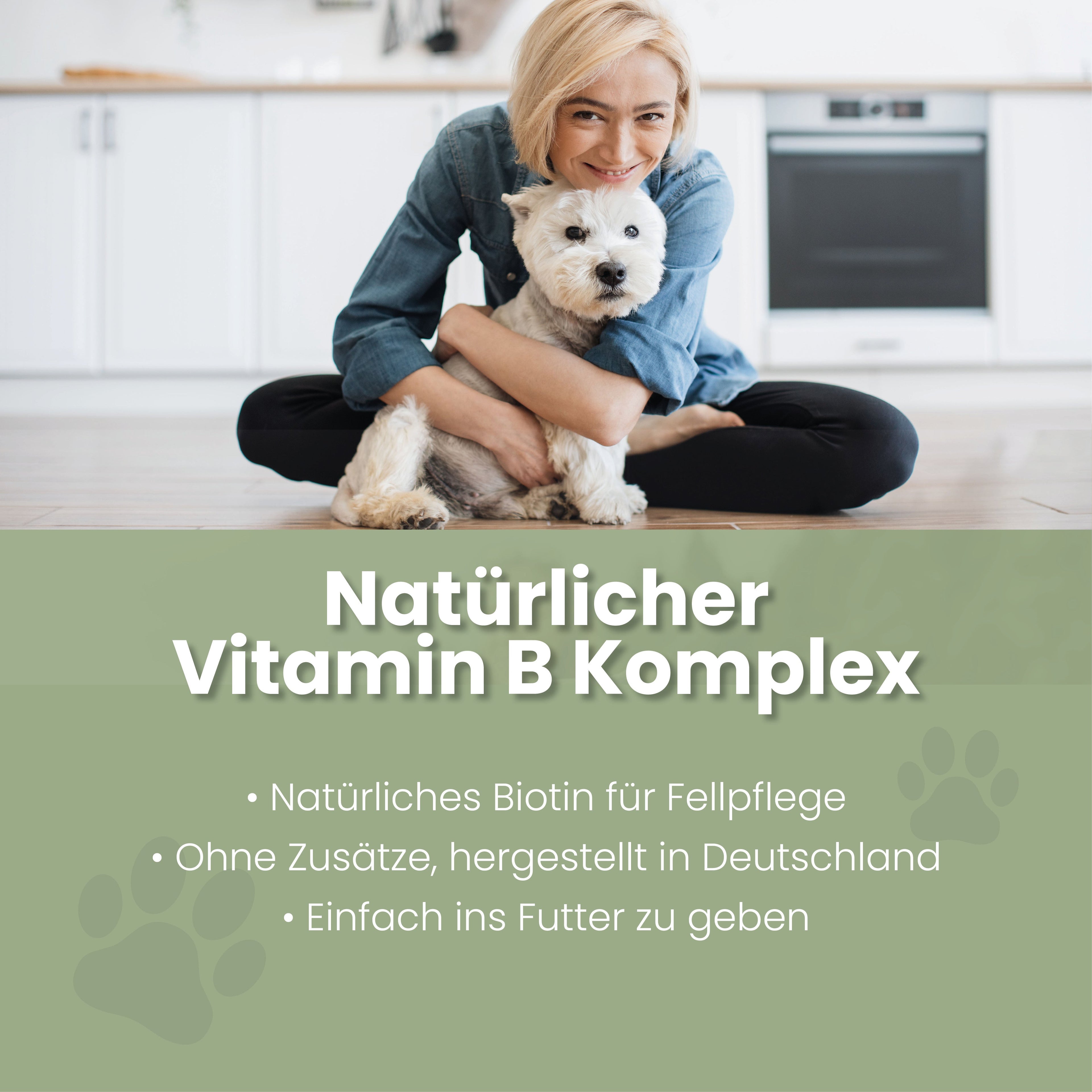 Bierhefe Pulver für Hunde & Katzen – natürliche B-Vitamine & Biotin für Fell & Haut