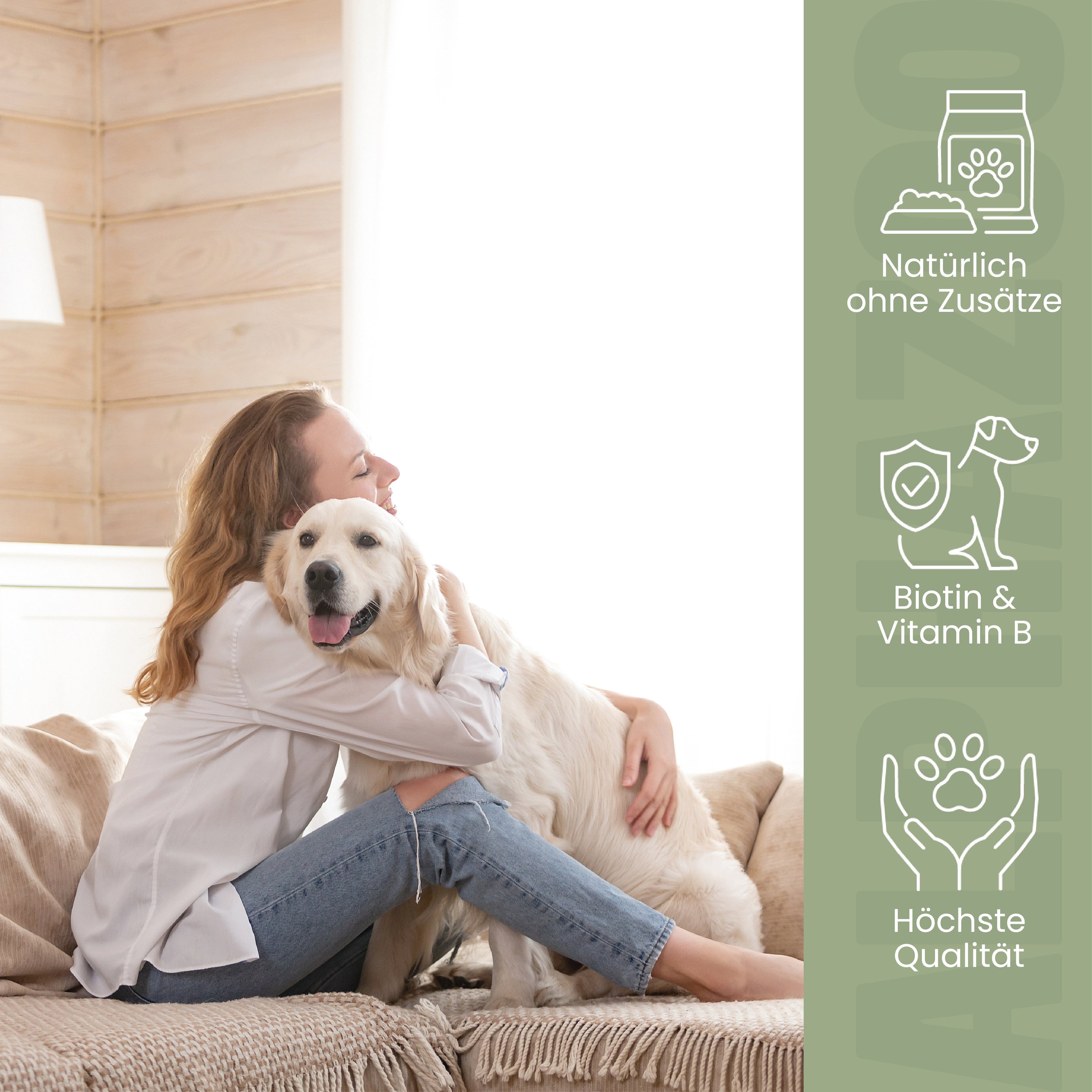 Bierhefe Pulver für Hunde & Katzen – natürliche B-Vitamine & Biotin für Fell & Haut