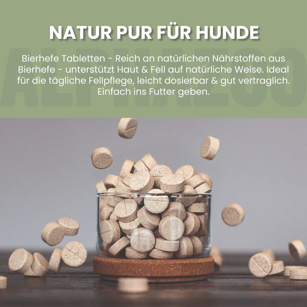 Bierhefe Tabletten für Hunde – mit Biotin für Fell & Haut