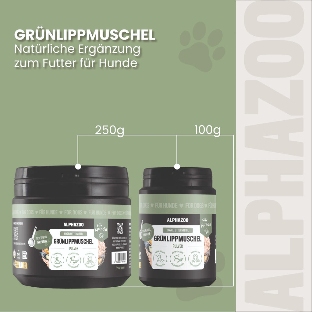 Grünlippmuschel-Pulver für Hunde & Katzen – 100% Vollfettqualität aus Neuseeland