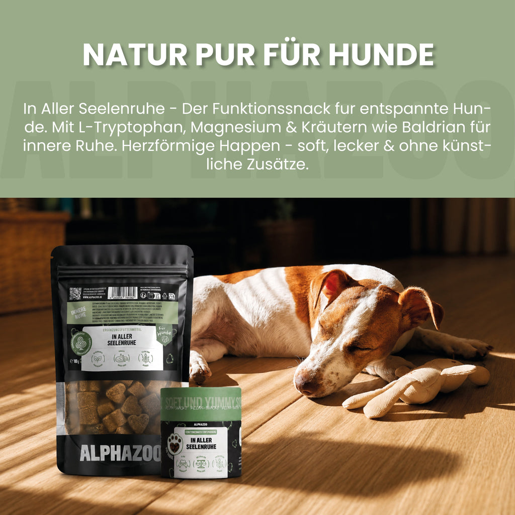 In Aller Seelenruhe – Beruhigungssnack für Hunde mit Baldrian, Ashwagandha & L-Tryptophan
